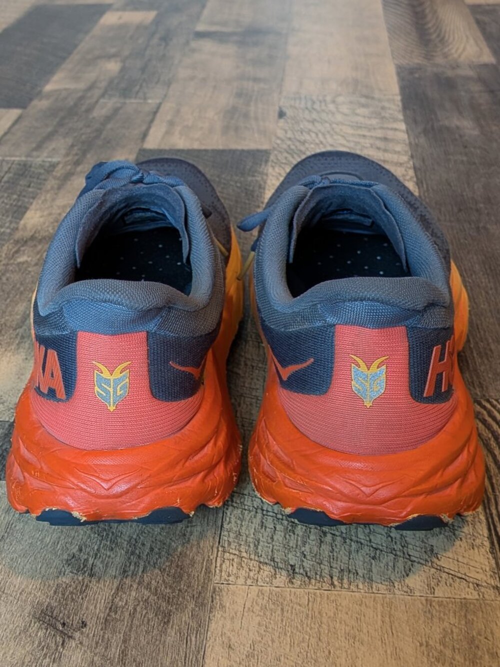 Hoka Speedgoat 5 Trail Running Shoes Castlerock Flame - Picture 5 of 7